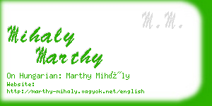 mihaly marthy business card